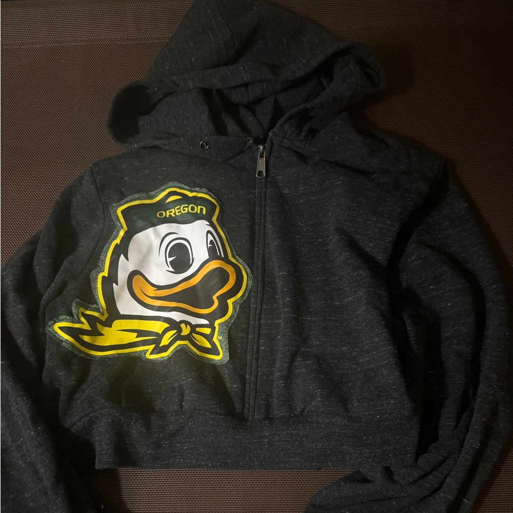 Oregon Ducks cropped zip hoodie vintage